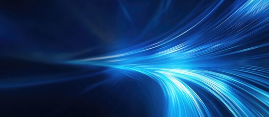 Poster - Dynamic Abstract Background with Speed Motion Light Lines and Blue Filter Technology