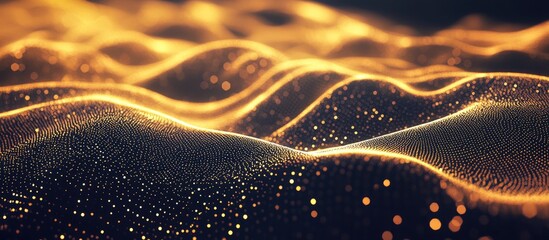 Poster - Futuristic abstract background featuring interconnected dots and lines 3D rendering
