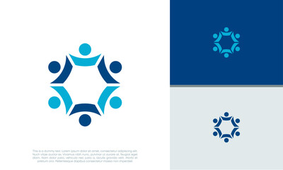 Canvas Print - Human Resources Consulting Company, Global Community Logo.	