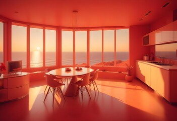 Photo modern style interior room 3d illustration