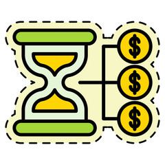 Wall Mural - Time is Money Sticker