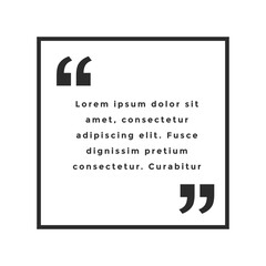 Fototapete - Quotes icon vector sign design, Quote frames editable template, Text in bracket, speech bubbles, quote bubbles, Vector illustration.