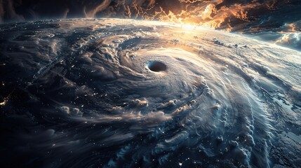 Poster - Hurricane Eye From Space