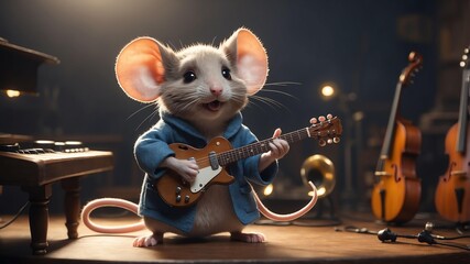 milo the musical mouse a mouse who loves playing diffe cinematic concept art