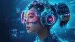 © songwut - A futuristic hairstyle, geometric shapes, neon colors