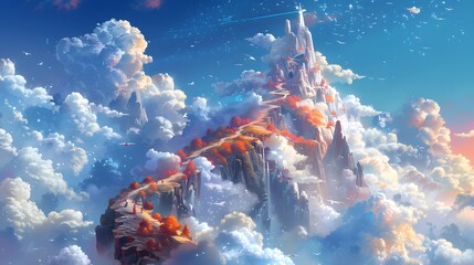 Poster - Heavenly Mountaintop Pathway.