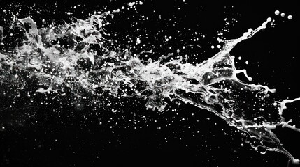 Sticker - Water Splash on Black Background