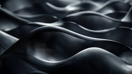 Poster - Monochrome abstract patterns with sharp dynamic geometric