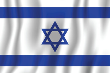 Wall Mural - Realistic Israel national flag perfect color, scale, and proportion.