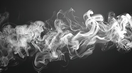 Wall Mural - smoke on black