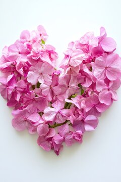 Blooming heart shaped flowers 