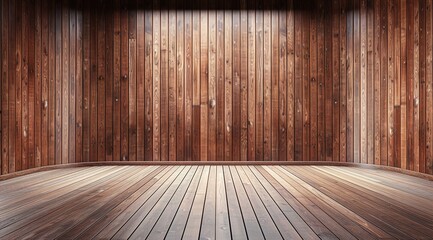 Wall Mural - wooden floor and wall