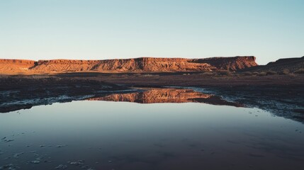 Poster - Reflective Canyon Landscape