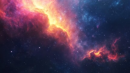 Wall Mural - space with nebula, galaxy nebula cosmos