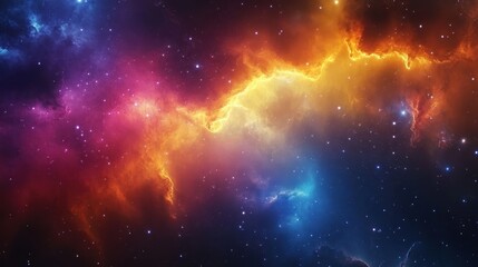 Wall Mural - space with nebula, galaxy nebula cosmos