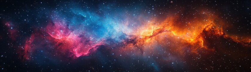 Wall Mural - space with nebula, galaxy nebula cosmos