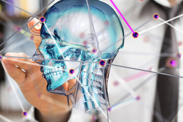 Poster - digital medical futuristic interface 3D rendering - 3d