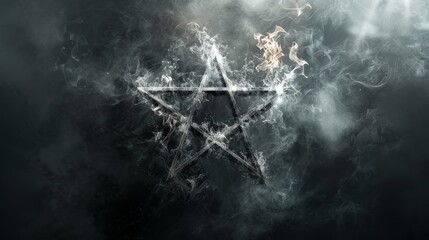 Poster - Smoky star emblem in dark atmosphere