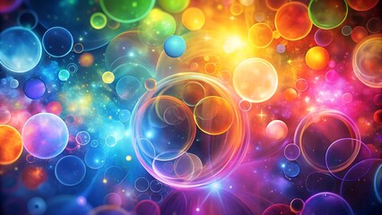 Poster - Ethereal Symphony of Hues: A Tapestry of Vibrant Circles  AI Generated