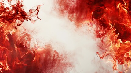 Poster - Dramatic flames and smoke swirling in fiery red and orange hues