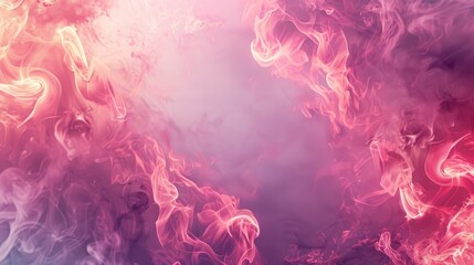 Poster - Colorful abstract smoke patterns swirling in vivid pink and purple hues
