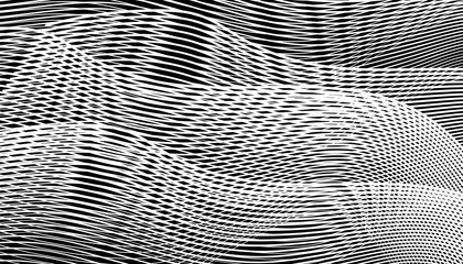 Poster - grunge and abstract wavy pattern. dynamic background texture. vector format illustration