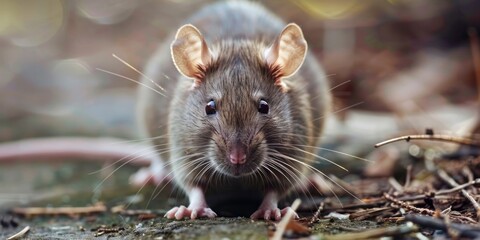 Close up of a brown rat Rattus norvegicus