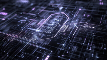 Poster - Wireframe of Cybersecurity Shield Data Protection and Privacy. Concept Cybersecurity, Data Protection