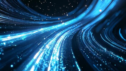 Poster - Futuristic light trails abstract background. Dynamic digital animation. High-speed data transmission concept. Sci-fi visualization. Future technology