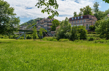 Sticker - Kurpark und Rosengarten im Staatsbad Bad Kissingen, Unterfranken, Franken, Bayern, Deutschland