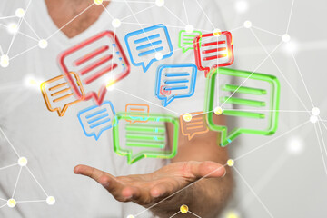 Poster - Online people network. Using internet for communication..