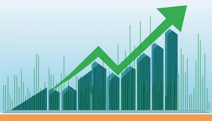 Wall Mural - economic graph 