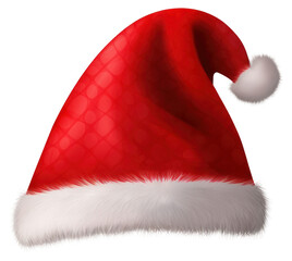 Sticker - PNG Hat christmas red santa claus.