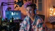 © Patcharaphorn - Non-binary influencer recording a vlog, connecting with their audience on social media