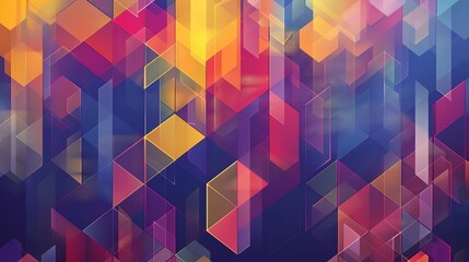 Poster - a colorful background with a lot of different shapes and sizes of squares and rectangles in different colors..