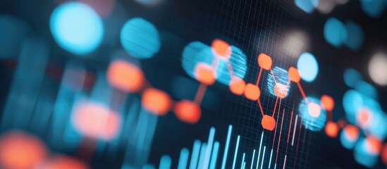Poster - Investment analysis and financial graph with upward trend Business finance chart showcasing growth