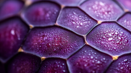 Poster - Close-up of a dew-covered purple cabbage emphasizing fresh produce and healthy eating habits during the harvest season