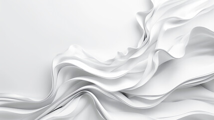Poster - abstract white background waves texture futuristic modern elegant curves flow