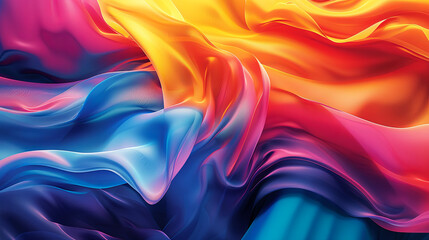 Aufkleber - Colorful abstract background gradient vibrant colors liquid art smooth texture digital illustration backdrop design template wallpaper modern art artistic elegant