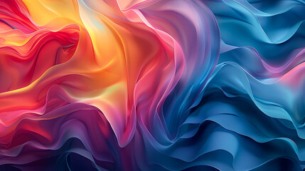 Aufkleber - Abstract background colorful waves flow dynamic elegant luxury modern