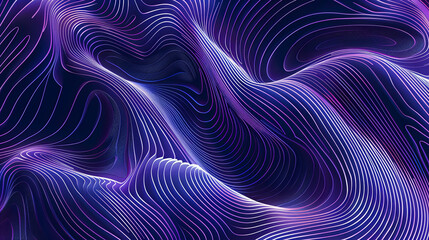 Aufkleber - Abstract background flowing lines waves and curves digital wave background futuristic technology illustration design concept wave particles background dynamic wallpaper blue purple pink gradient