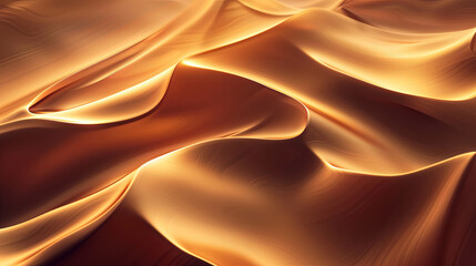 Poster - golden wave abstract background smooth silk liquid gold metallic shiny glow texture luxury elegant f