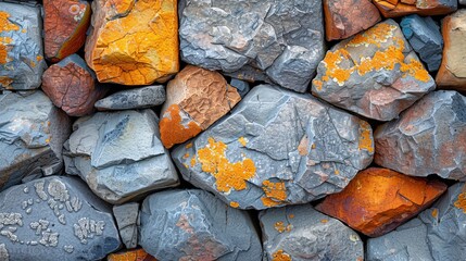 Close-up of a rough granite rock texture