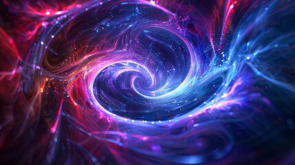 Wall Mural - abstract colorful energy vortex background spiral light effect motion swirl flow wave twirl fantasy 