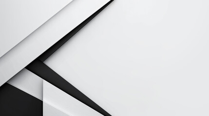 Aufkleber - Abstract minimalist background black white geometric shapes modern design layers business concept elegant graphic simple clean empty space copy text web banner poster backdrop material luxury
