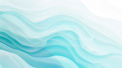 Aufkleber - Abstract background blue waves design smooth elegant turquoise flow