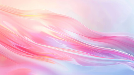 Poster - pink abstract background with smooth lines and waves pastel colors pink yellow blue background textu