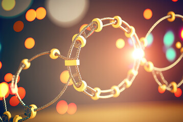 Poster - Abstract connection concept with complex technology structure of connected data