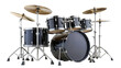 © David - Black drum set with cymbals isolated on transparent background
