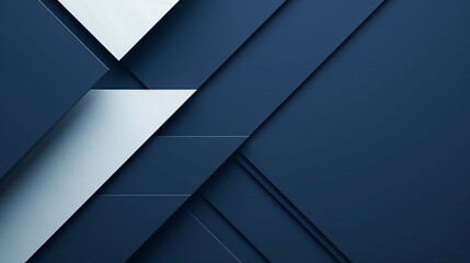 Poster - Abstract background modern geometric shapes dark blue backdrop business style corporate design template presentation simple elegant minimal clean copy space